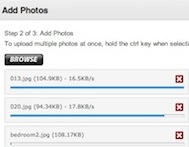 multiple photo uploading to property website